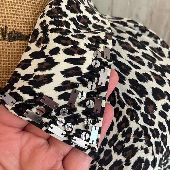 Anthropologie Plenty by Tracy Reese leopard print button down silk dress - Picture 3 of 5